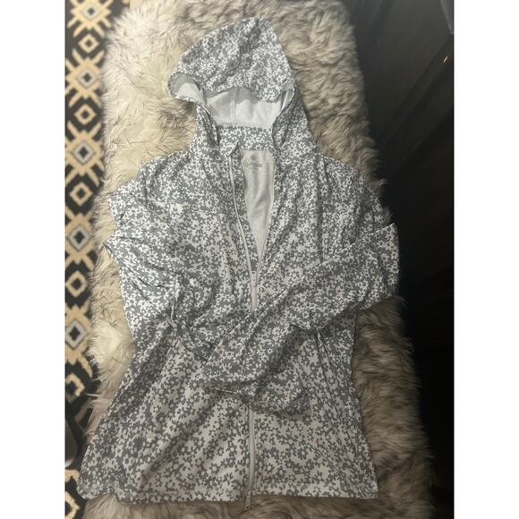 🌸 G/FORE Women's Outline Floral Cozy Jersey Full Zip Mid Layer Golf Jacket (XL) - Picture 9 of 11